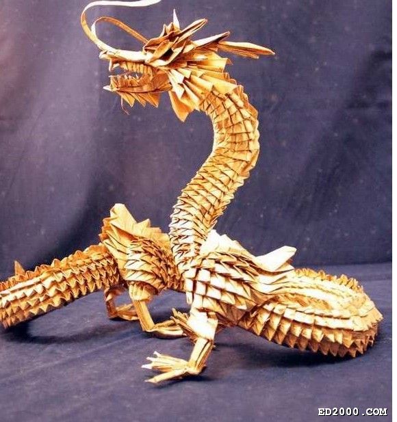 中国龙 折纸 太好看的 也太难折了我晕